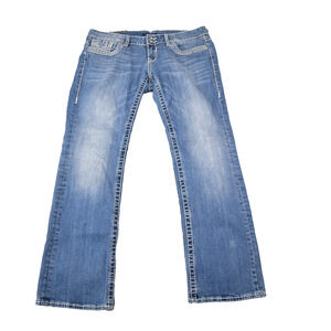 VIGOSS Jeans Chelsea Slim Boot 16 (36x31.5) Blue Stretch Denim Low Rise